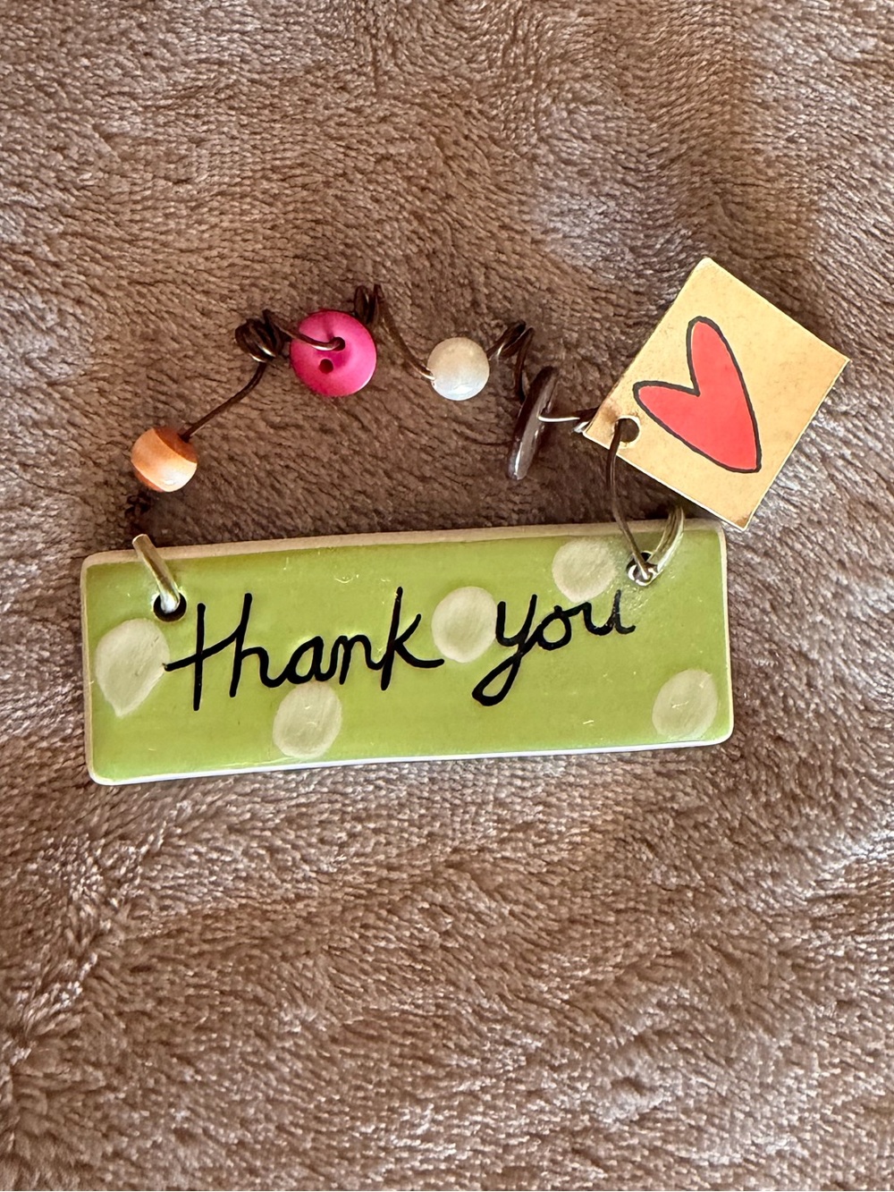 Sandra Magsamen for Silvestri Thank You Ceramic Hanging Plaque